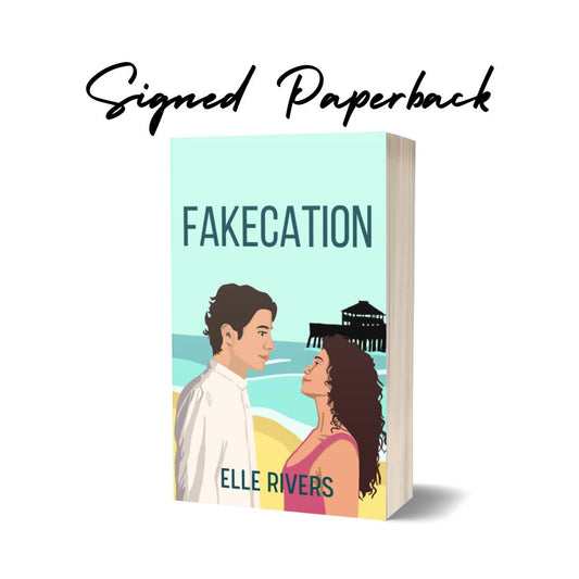 Fakecation by Elle Rivers Paperback Book Signed